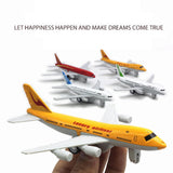 Maxbell 2Pcs Airplane Model Alloy Ornament Toy Aircraft for Decor Fireplace Keepsake Yellow White