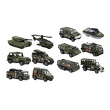 Maxbell 6 Pieces Alloy Vehicle Pull Back and Go Toys Green Metal Body Physical Power Style A