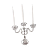 Maxbell 1/12 Dollhouse Candle Holder Doll House Candlestick for Cabinet Shelf Mantel Silver and White