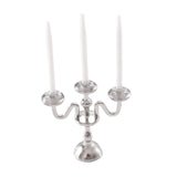 Maxbell 1/12 Dollhouse Candle Holder Doll House Candlestick for Cabinet Shelf Mantel Silver and White