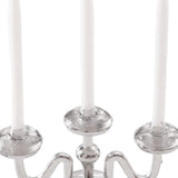 Maxbell 1/12 Dollhouse Candle Holder Doll House Candlestick for Cabinet Shelf Mantel Silver and White