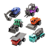 Maxbell 6 Pieces Alloy Engineering Vehicle Model Diecast Vehicle Toy Set for Present
