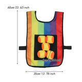 Maxbell Sticky Ball Game with Vest Practical Tossing Catch Game for Lawn Sports Yard Vest with Balls