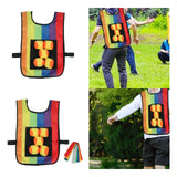 Maxbell Sticky Ball Game with Vest Practical Tossing Catch Game for Lawn Sports Yard Vest with Balls