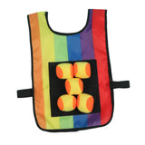Maxbell Sticky Ball Game with Vest Practical Tossing Catch Game for Lawn Sports Yard Vest with Balls