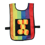 Maxbell Sticky Ball Game with Vest Practical Tossing Catch Game for Lawn Sports Yard Vest with Balls