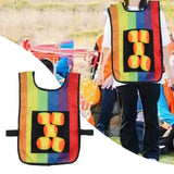 Maxbell Sticky Ball Game with Vest Practical Tossing Catch Game for Lawn Sports Yard Vest with Balls