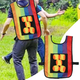 Maxbell Sticky Ball Game with Vest Practical Tossing Catch Game for Lawn Sports Yard Vest with Balls
