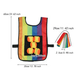 Maxbell Sticky Ball Game with Vest Practical Tossing Catch Game for Lawn Sports Yard Vest and Balls Tails