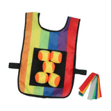 Maxbell Sticky Ball Game with Vest Practical Tossing Catch Game for Lawn Sports Yard Vest and Balls Tails