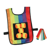 Maxbell Sticky Ball Game with Vest Practical Tossing Catch Game for Lawn Sports Yard Vest and Balls Tails