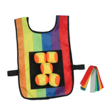 Maxbell Sticky Ball Game with Vest Practical Tossing Catch Game for Lawn Sports Yard Vest and Balls Tails