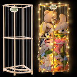 Stuffed Animal Storage Zoo Wooden Toy Organizer for Playroom Kidroom Nursery