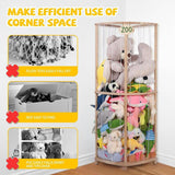Stuffed Animal Storage Zoo Wooden Toy Organizer for Playroom Kidroom Nursery