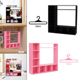 Maxbell Doll Clothes Closet Fashion Doll Accessories Display Box for Lovers Birthday Black