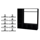 Maxbell Doll Clothes Closet Fashion Doll Accessories Display Box for Lovers Birthday Black