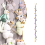 Maxbell Stuffed Animals Storage Chain Plush Toys Hanging Organizer for Cards Bedroom Style A