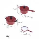 Maxbell Miniature Dollhouse Kitchen Accessories Decoration Gifts Metal Pots and Pans