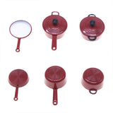 Maxbell Miniature Dollhouse Kitchen Accessories Decoration Gifts Metal Pots and Pans