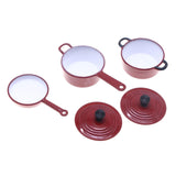 Maxbell Miniature Dollhouse Kitchen Accessories Decoration Gifts Metal Pots and Pans