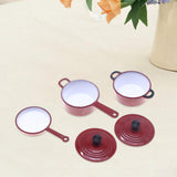 Maxbell Miniature Dollhouse Kitchen Accessories Decoration Gifts Metal Pots and Pans