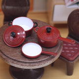 Maxbell Miniature Dollhouse Kitchen Accessories Decoration Gifts Metal Pots and Pans