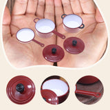 Maxbell Miniature Dollhouse Kitchen Accessories Decoration Gifts Metal Pots and Pans