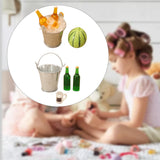 Maxbell 1:12 Beer Bottle Set Model Resin Drinks Decoration Accessories Architectural with watermelon
