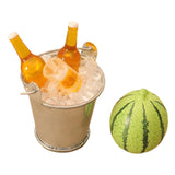 Maxbell 1:12 Beer Bottle Set Model Resin Drinks Decoration Accessories Architectural with watermelon