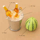 Maxbell 1:12 Beer Bottle Set Model Resin Drinks Decoration Accessories Architectural with watermelon
