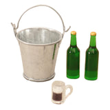 Maxbell 1:12 Beer Bottle Set Model Resin Drinks Decoration Accessories Architectural without watermelon