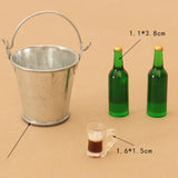 Maxbell 1:12 Beer Bottle Set Model Resin Drinks Decoration Accessories Architectural without watermelon