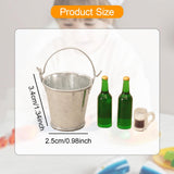 Maxbell 1:12 Beer Bottle Set Model Resin Drinks Decoration Accessories Architectural without watermelon