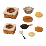 Maxbell 1:12 Dollhouse Stove Set Life Scene Educational Decor Mini Pot and Lid Model noddles set