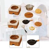 Maxbell 1:12 Dollhouse Stove Set Life Scene Educational Decor Mini Pot and Lid Model noddles set