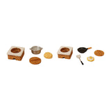 Maxbell 1:12 Dollhouse Stove Set Life Scene Educational Decor Mini Pot and Lid Model noddles set