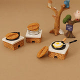 Maxbell 1:12 Dollhouse Stove Set Life Scene Educational Decor Mini Pot and Lid Model noddles set
