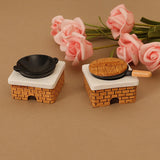 Maxbell 1:12 Dollhouse Stove Set Life Scene Educational Decor Mini Pot and Lid Model noddles set