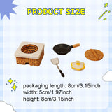 Maxbell 1:12 Dollhouse Stove Set Life Scene Educational Decor Mini Pot and Lid Model Fried eggs set