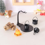 Maxbell 5Pcs 1/12 Dollhouse Hanging Stove for Miniature Scene Railway Station Layout Style A