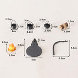 Maxbell 5Pcs 1/12 Dollhouse Hanging Stove for Miniature Scene Railway Station Layout Style A