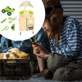 Maxbell Outdoor Exploration Set Cargo Vest and Hat and Accessories for Children Kids Green