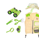 Maxbell Outdoor Exploration Set Cargo Vest and Hat and Accessories for Children Kids Green