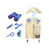 Maxbell Outdoor Exploration Set Cargo Vest and Hat and Accessories for Children Kids Blue