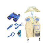 Maxbell Outdoor Exploration Set Cargo Vest and Hat and Accessories for Children Kids Blue