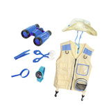 Maxbell Outdoor Exploration Set Cargo Vest and Hat and Accessories for Children Kids Blue