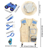 Maxbell Outdoor Exploration Set Cargo Vest and Hat and Accessories for Children Kids Blue
