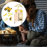 Maxbell Outdoor Exploration Set Cargo Vest and Hat and Accessories for Children Kids Yellow