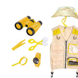 Maxbell Outdoor Exploration Set Cargo Vest and Hat and Accessories for Children Kids Yellow