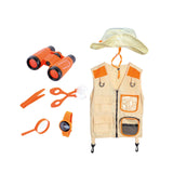 Maxbell Outdoor Exploration Set Cargo Vest and Hat and Accessories for Children Kids Orange